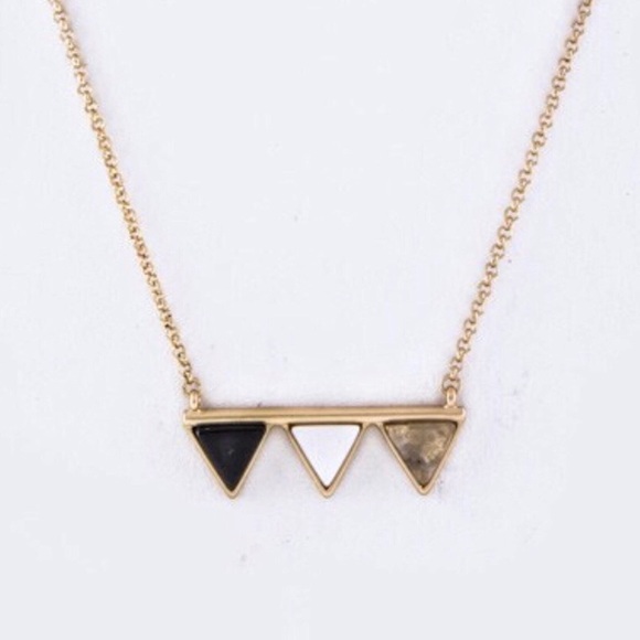 Jewelry - Tri Stone Pendant Gold Chain Necklace Boho